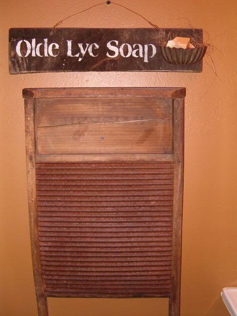 Olde lye soap sign with dish