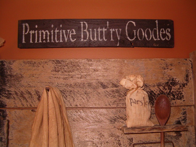 primitive buttry goodes sign