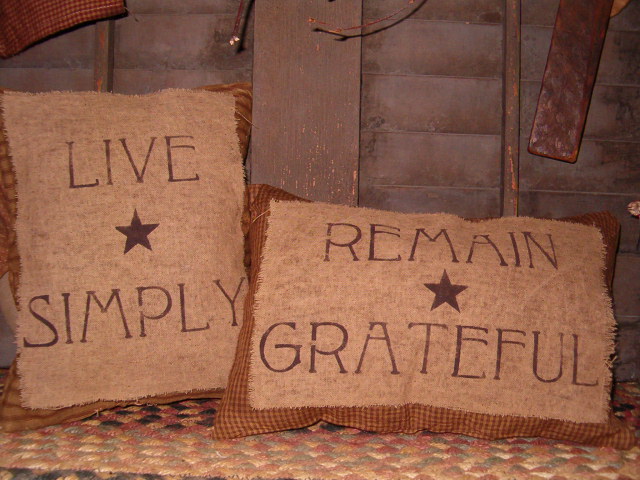 live simply or remain grateful pillow