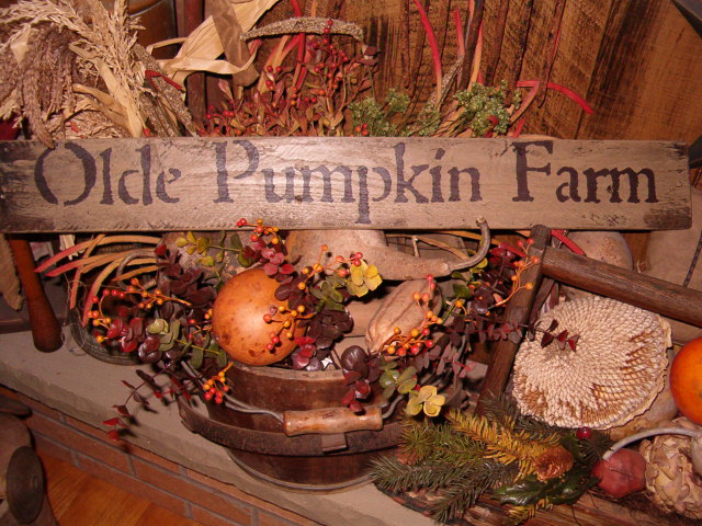 olde pumpkin farm sign