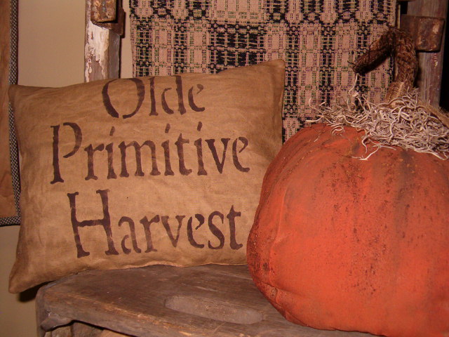 Olde Primitive Harvest pillow