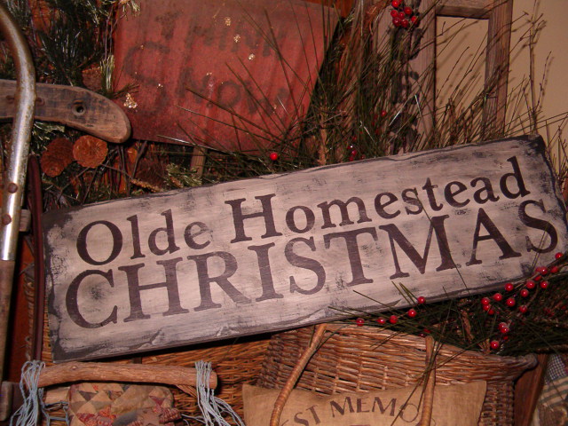 olde homestead Christmas sign