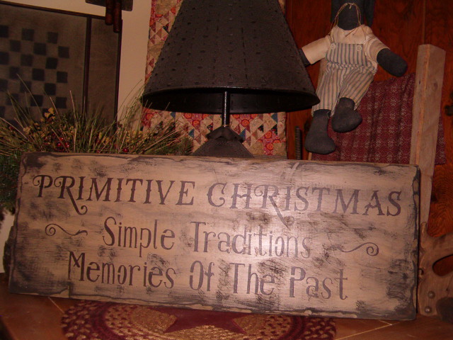 Primitive Christmas sign