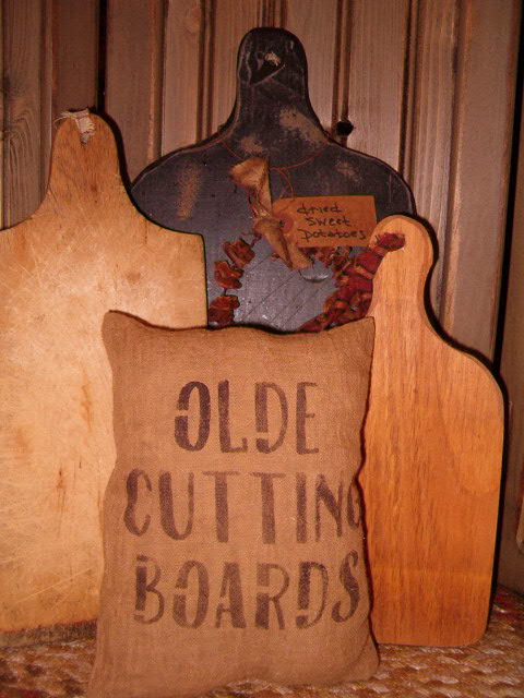 olde cutting boards pillow