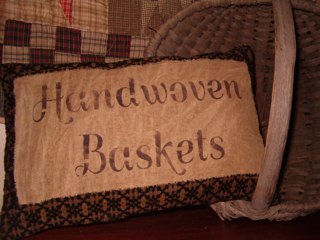 handwoven baskets black crossweave pillow