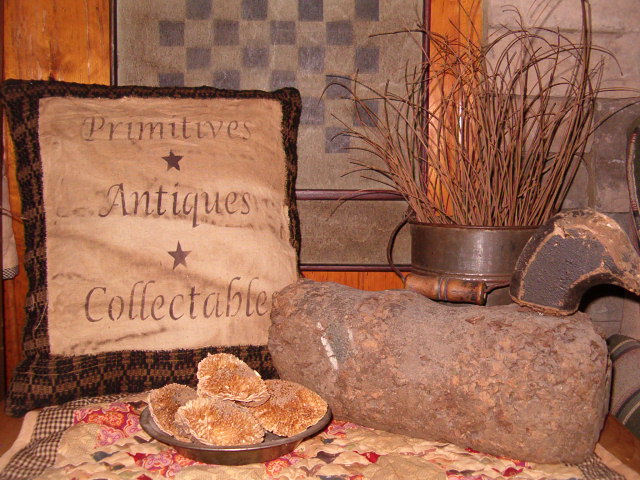 Primitives, Antiques, and Collectables preachers knot pillow