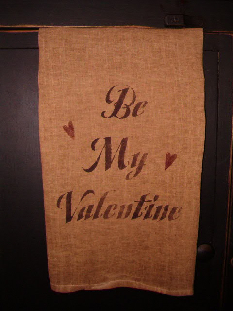 Be My Valentine cursive towel or pillow