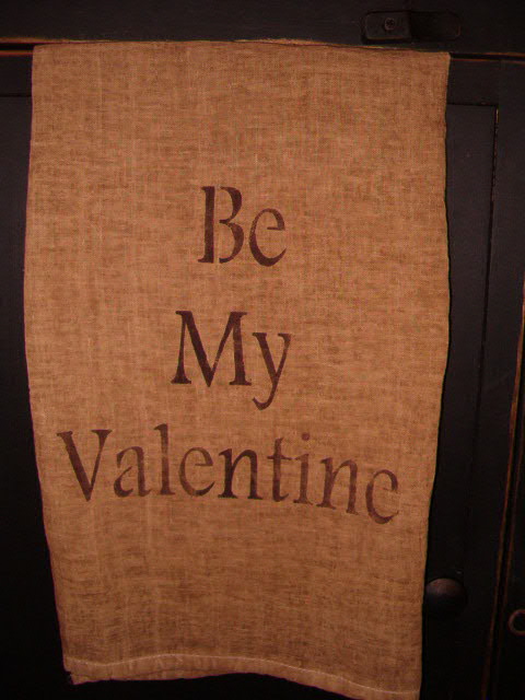 Be My Valentine block letter towel or pillow