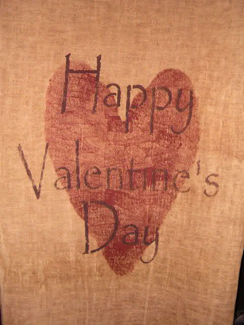 Happy Valentine's Day towel or pillow