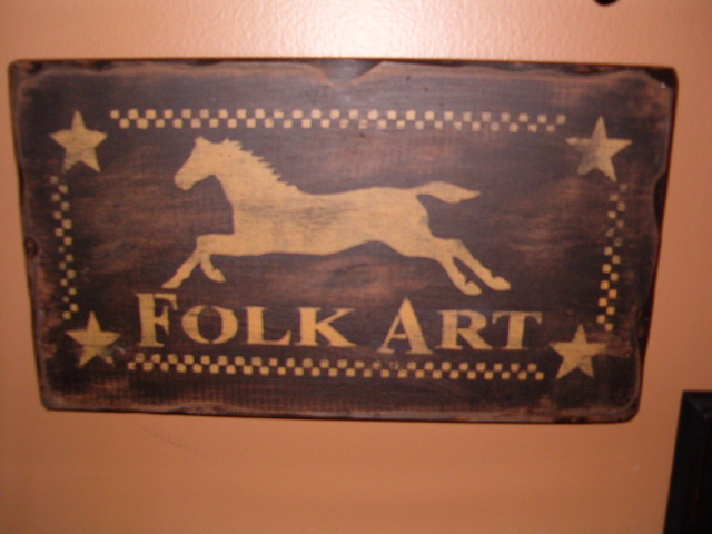 Folkart horse sign