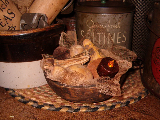 small filled gourd bowl