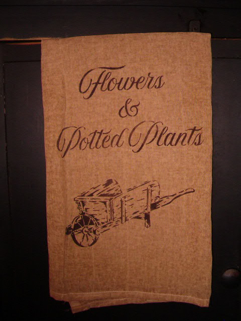 Flowers and potted plants towel
