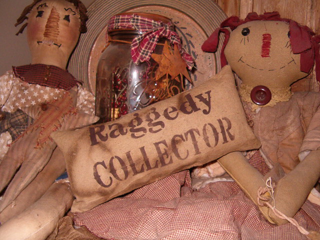 Raggedy collector pillow