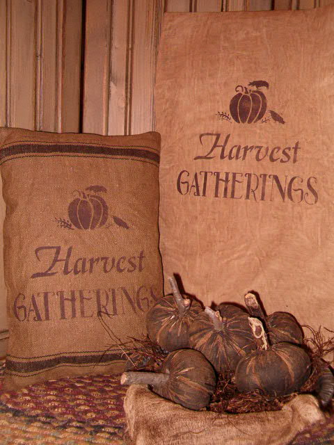 Harvest gatherings pillow or towel