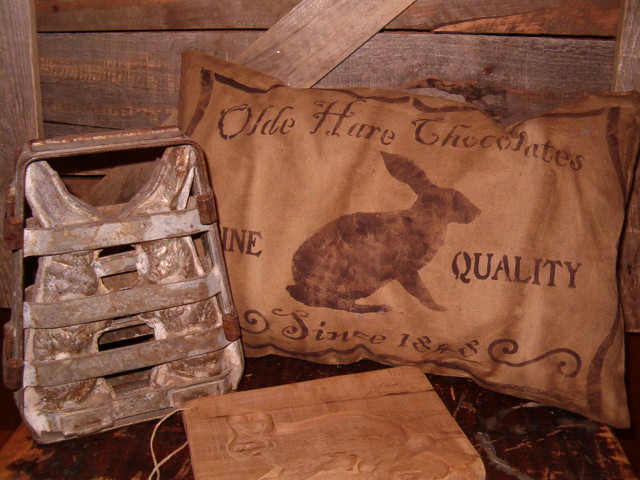 Olde Hare Chocolates pillow
