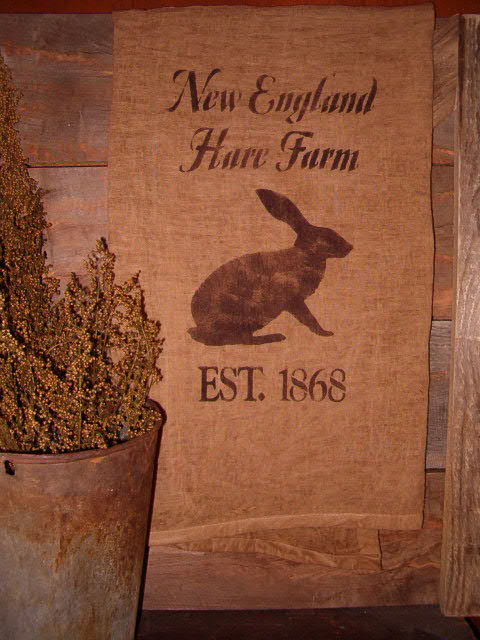 New England Hare Farm towel or pillow