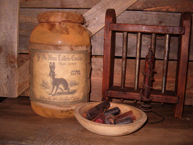 Ye Olde Hare Tallow Candle Co jumbo jar