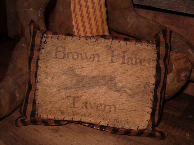 Brown Hare Tavern pillow