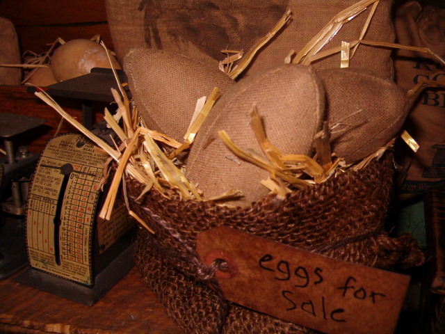 burlap eggs for sale sack