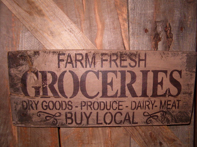 Farm Fresh Groceries sign