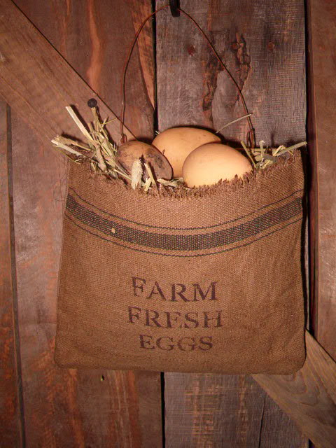 farm fresh eggs feed sack
