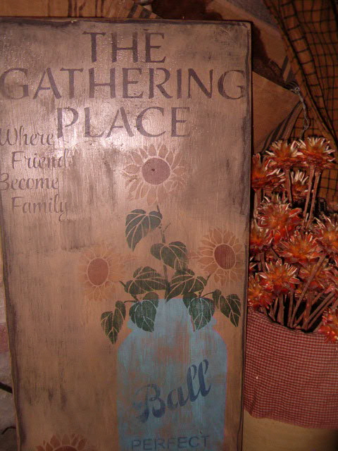 The Gathering Place Mason Jar sign