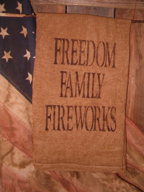 Freedom Family Fireworks towel or pillow