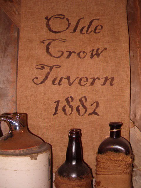 olde crow tavern towel or pillow