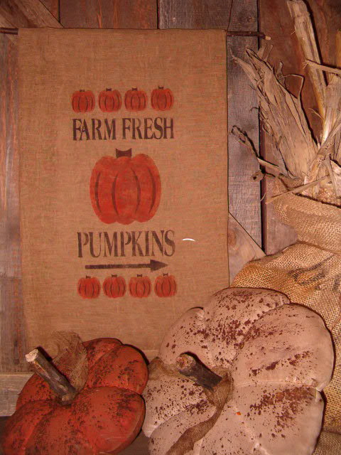 Farm fresh pumpkins towel or pillow