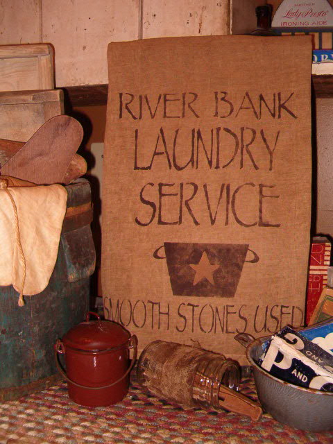 River Bank laundry service towel