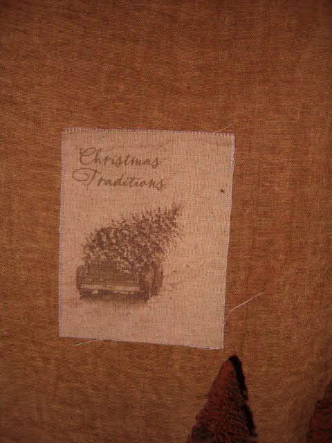 Christmas Traditions label towel or pillow