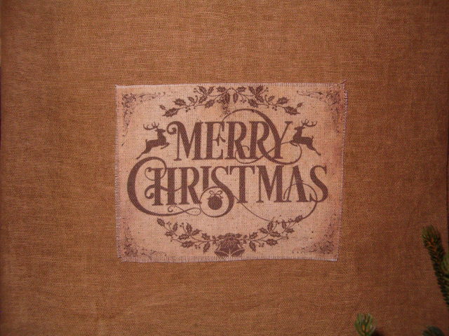 Merry Christmas patch towel or pillow