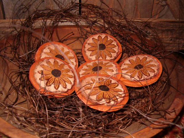 Sunflower button bowl fillers