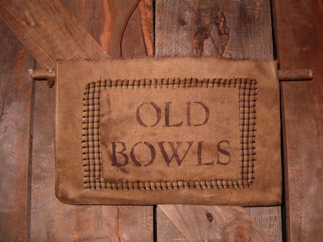 Old bowls hanging sack
