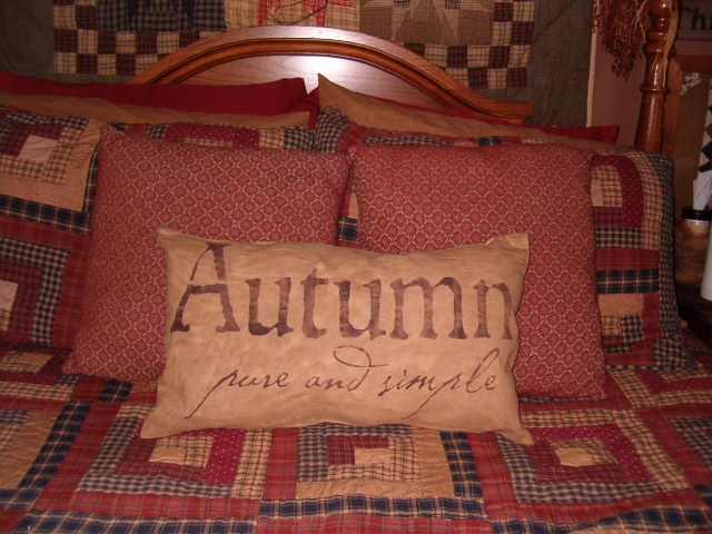 Autumn pure and simple bolster pillow