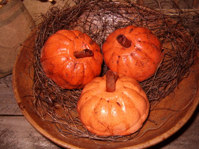 Small dough pumpkins