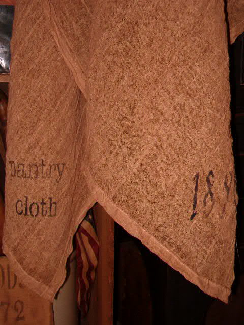 Stenciled pantry cloths