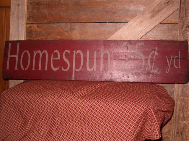 homespun sign