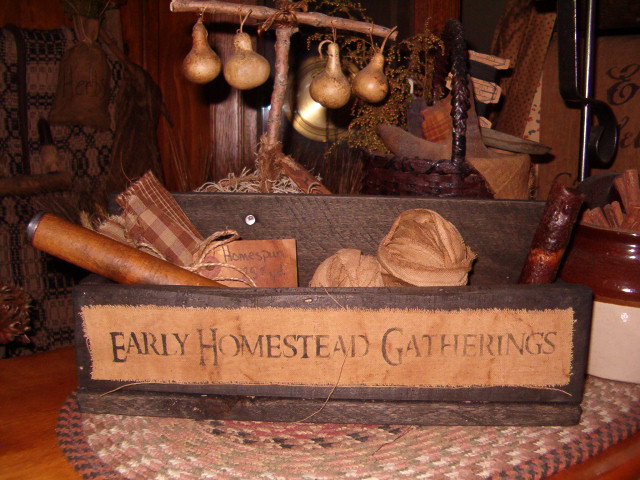 Early homestead gatherings box