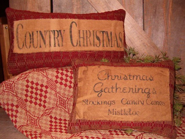 Christmas Coverlet pillows