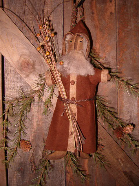 Woodland Belsnickel Santa doll