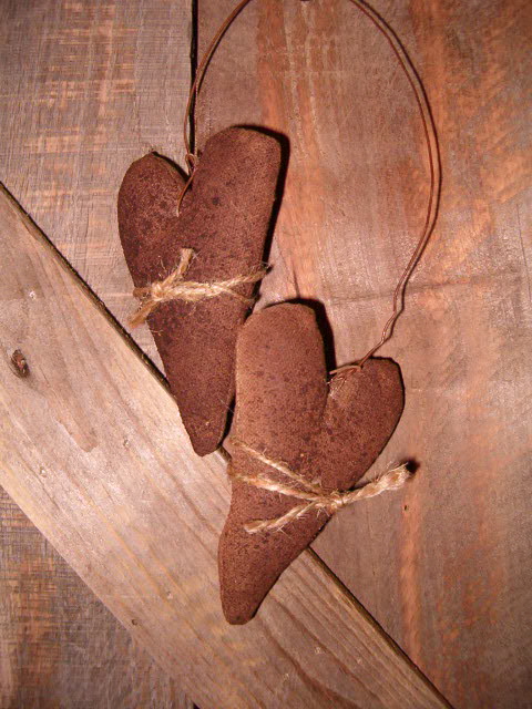 Grungy heart cupboard hearts