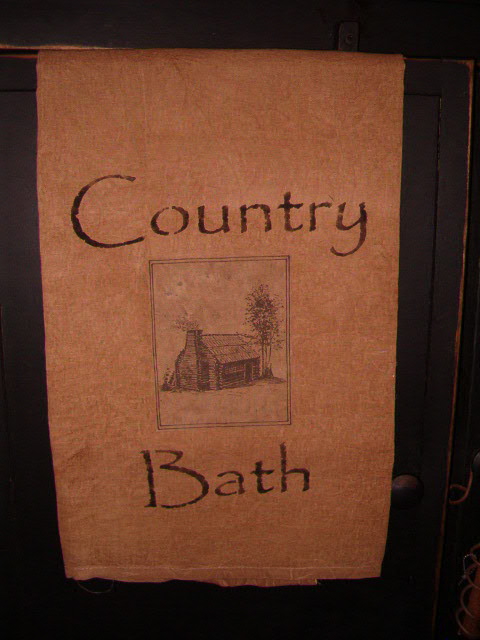 Country Bath log cabin patch towel