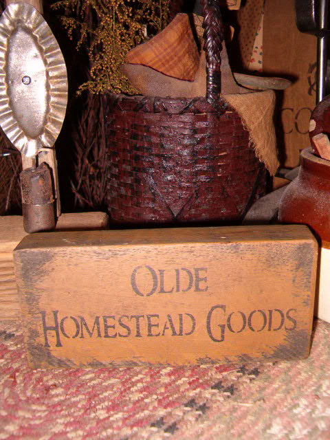 Olde homestead goods shelf sitter