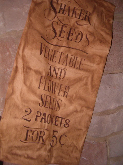 Shaker seeds feed sack