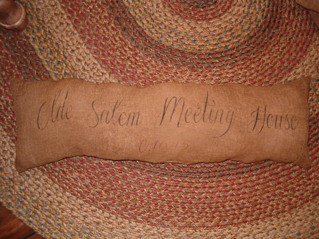 Olde Salem Meeting House bolster pillow
