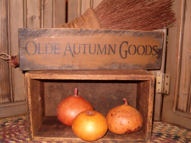 Olde Autumn Goods shelf sitter