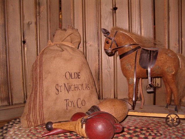 Olde St. Nicholas Toy Co grain sack