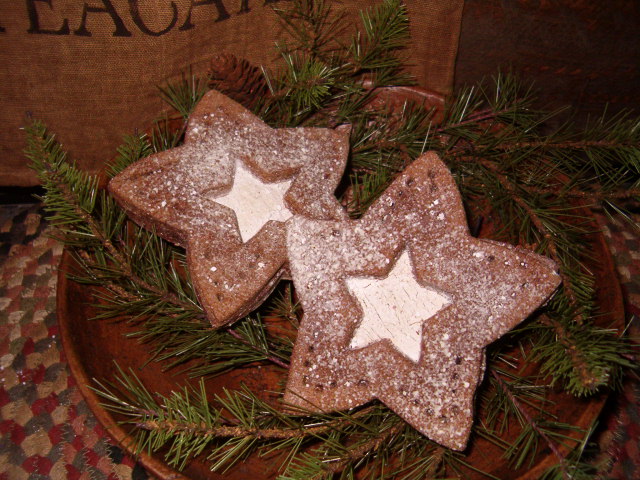 Molasses star cut out cookies