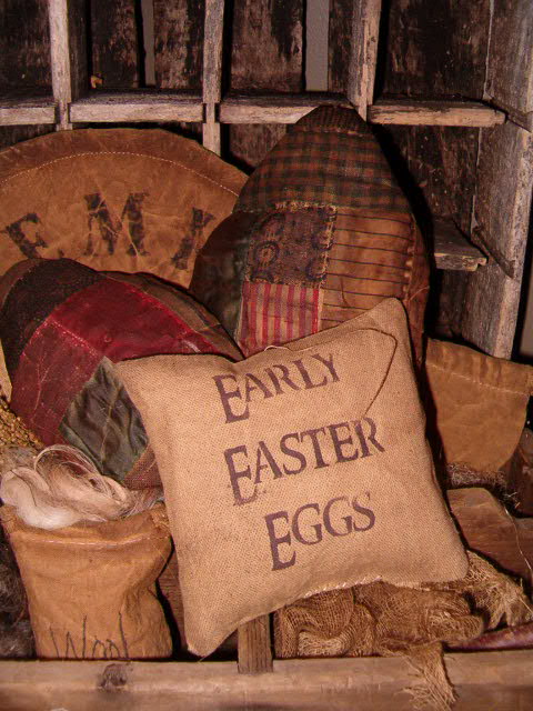Early Easter Eggs pillow tuck